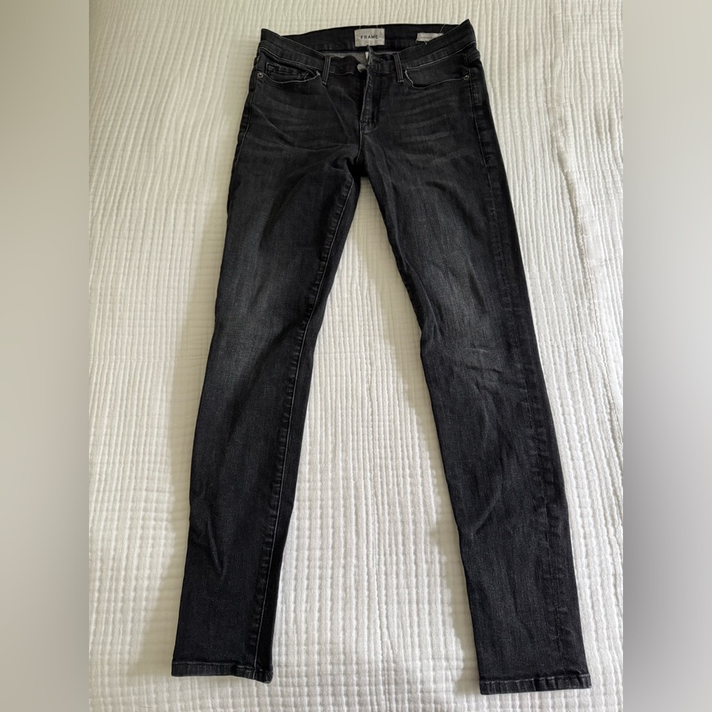 Frame Le Skinny de Jeanne Dark Gray Size 28 Jeans